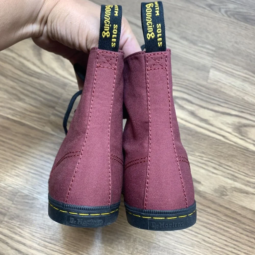 DR. MARTENS Air Wair Shoreditch Red Burgundy youth Size‎ 1 girls Canvas Boots